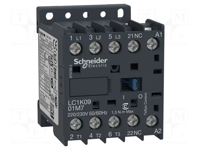 MINICONTACTOR 9A 3P 24V CA 50-60HZ, SCHNEIDER ELECTRIC