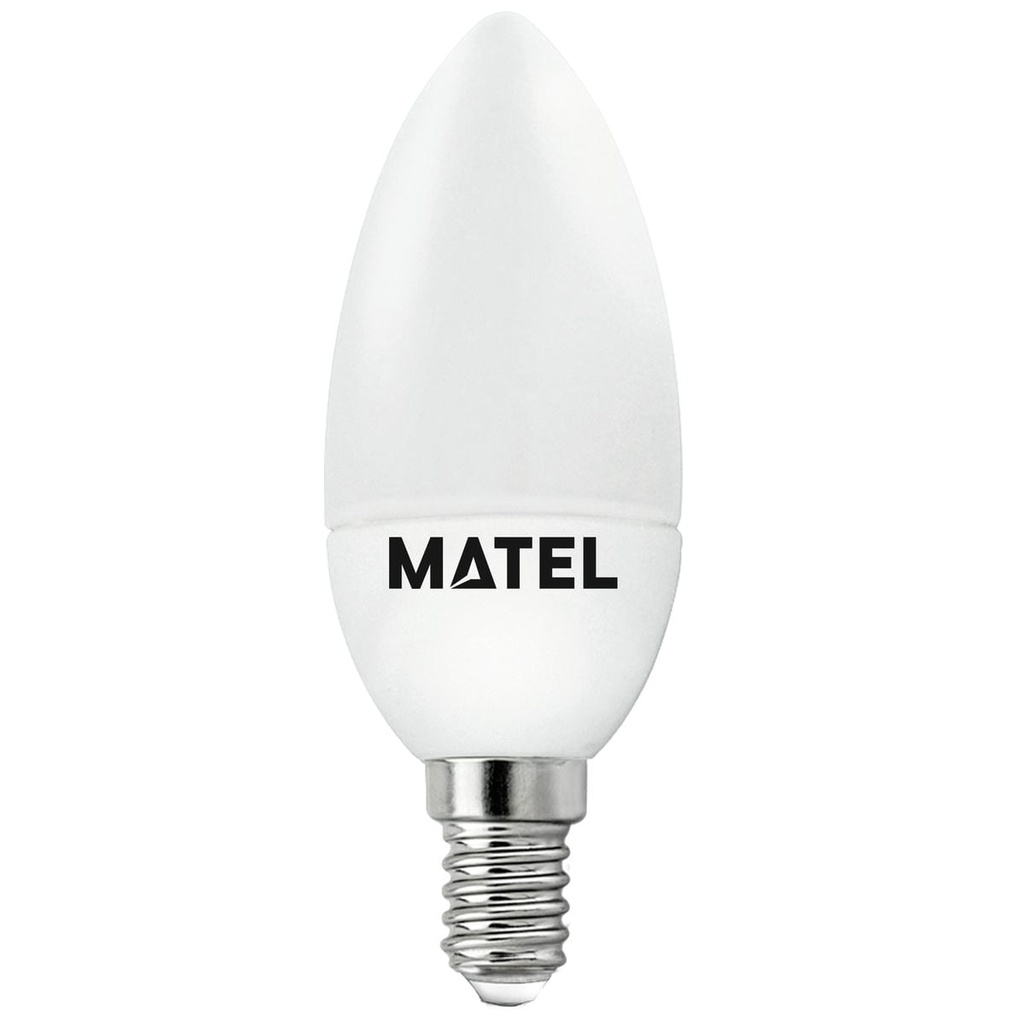 BOMBILLA LED VELA ALUM.E14 8W CÁLIDA/NEUTRA/FRIA, MATEL