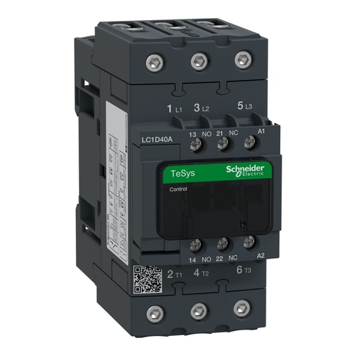 [LC1D40AP7] CONTACTOR EVERLINK 3P AC3 40A 230V 50/60HZ, SCHNEIDER ELECTRIC
