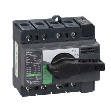 [28905] INTERRUPTOR / SECCIONADOR COMPACT 80A 4P EMPOTRABLE NEGRO, SCHNEIDER ELECTRIC