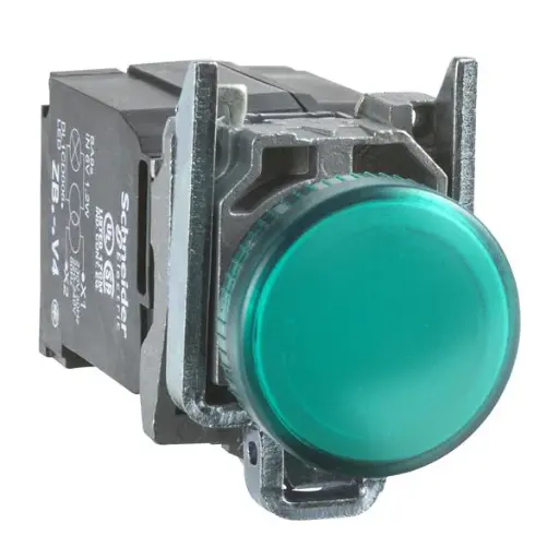 [XB4BVM3] PILOTO LED DIÁMETRO 22 230-240V VERDE EMBELLECEDOR METÁLICO, SCHNEIDER
