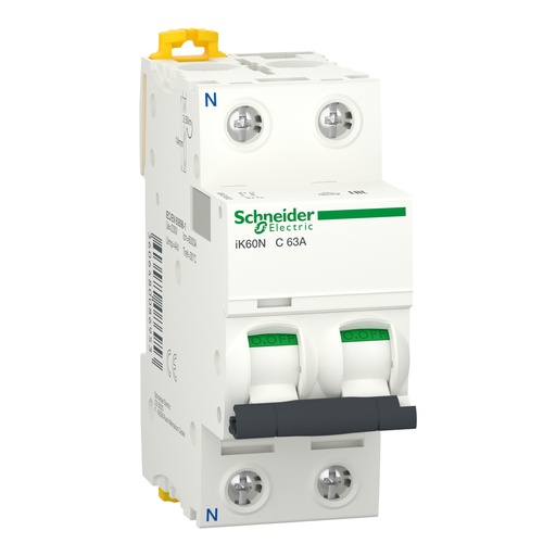 [A9K24663] INTERRUPTOR AUTOMÁTICO MAGNETOTÉRMICO IK60N 1P+N 63A CURVA-C, SCHNEIDER ELECTRIC