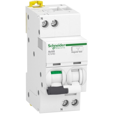 [A9DE2640] DISYUNTOR ACTI 9 ICV40 1PN C 40A 30MA AC RCBO, SCHNEIDER ELECTRIC