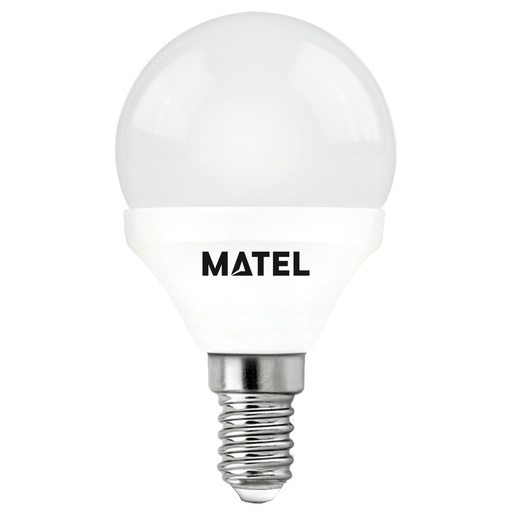 BOMBILLA LED ESFERICA E14 8W 230V CÁLIDA/NEUTRA/FRIA, MATEL