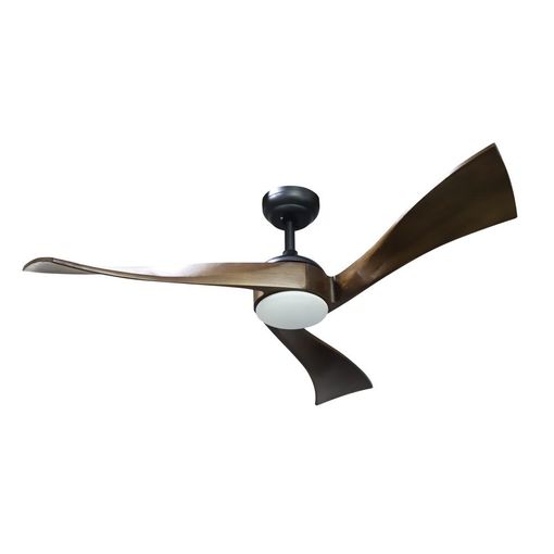 VENTILADOR DC JANUBI 18W 3 ASPAS 6 VELOCIDAD REGULABLE X132D REMOTO, MARRON / NIQUEL / BLANCO/HAYA, FABRILAMP